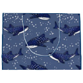 Starry Whale Shark (Donker) Large Cadeautasje (Achterkant)
