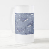 Starry Whale Shark (Donker) Matglas Bierpul (Voorkant links)