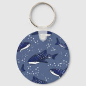 Starry Whale Shark (Donker) Sleutelhanger (Voorkant)