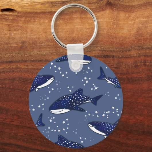 Starry Whale Shark (Donker) Sleutelhanger (Voorkant)