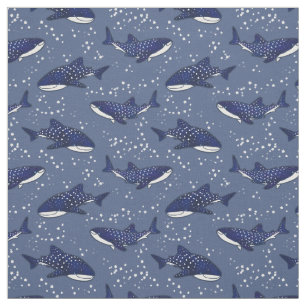 Starry Whale Shark (Donker) Stof
