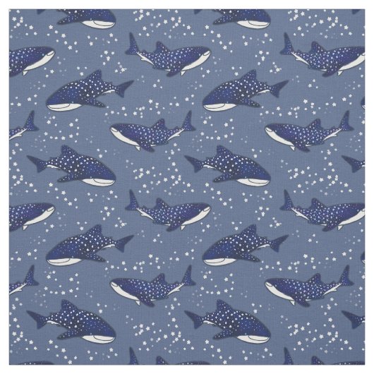 Starry Whale Shark (Donker) Stof (Swatch)