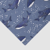 Starry Whale Shark (Donker) Tissuepapier (Detail)