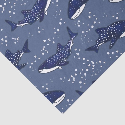 Starry Whale Shark (Donker) Tissuepapier (Detail)