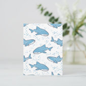 Starry Whale Shark (licht) Briefkaart (Staand voorkant)