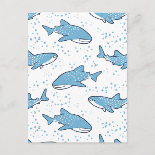 Starry Whale Shark (licht) Briefkaart