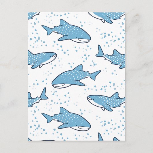 Starry Whale Shark (licht) Briefkaart (Voorkant)