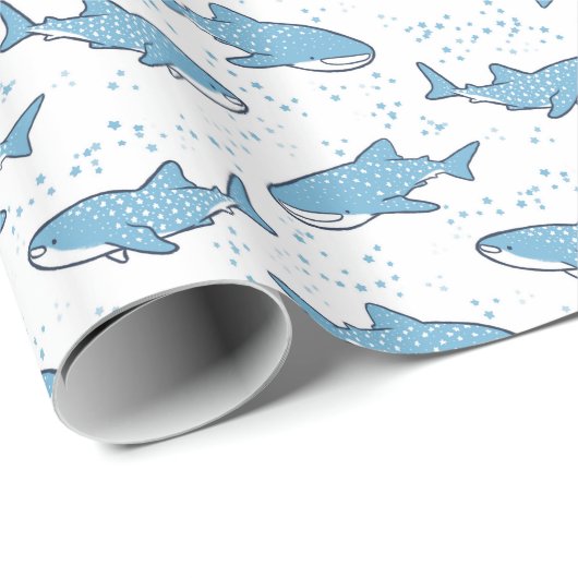 Starry Whale Shark (licht) Cadeaupapier (Rol Hoek)