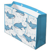 Starry Whale Shark (licht) Large Cadeautasje (Achterkant Gekanteld)