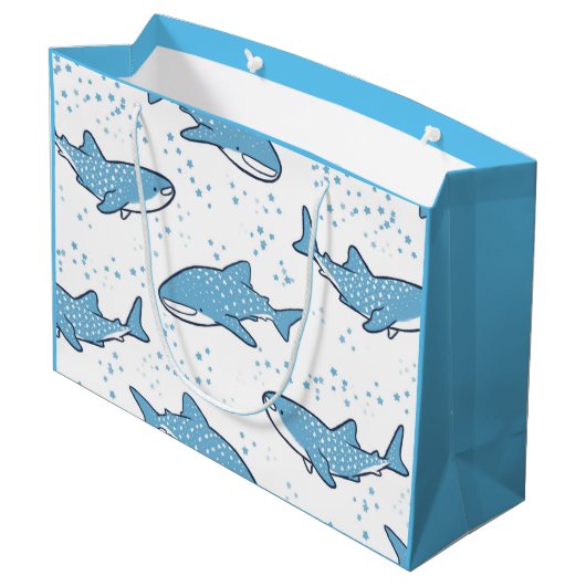 Starry Whale Shark (licht) Large Cadeautasje (Achterkant Gekanteld)