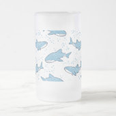 Starry Whale Shark (licht) Matglas Bierpul (Center)