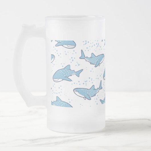 Starry Whale Shark (licht) Matglas Bierpul (Links)