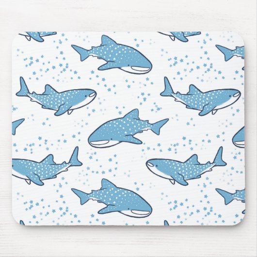 Starry Whale Shark (licht) Muismat (Voorkant)