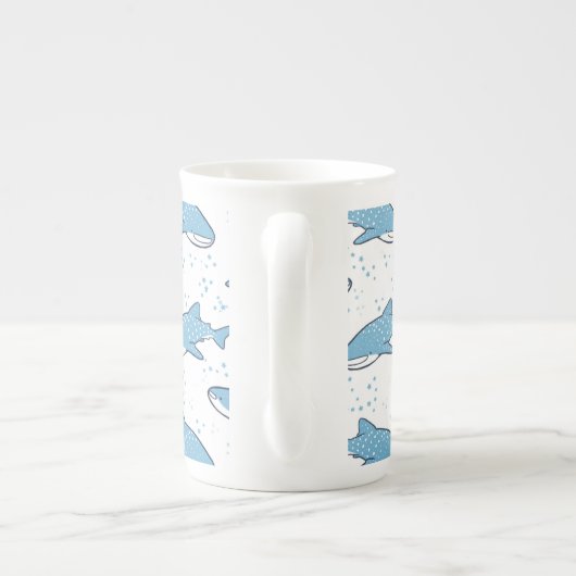 Starry Whale Shark (licht) Porselein Kop (Achterkant)