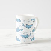 Starry Whale Shark (licht) Porselein Kop (Voorkant rechts)