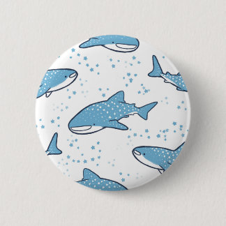 Starry Whale Shark (licht) Ronde Button 5,7 Cm