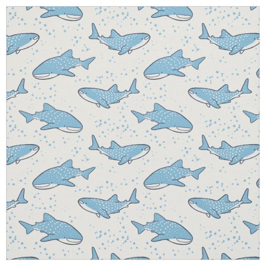 Starry Whale Shark (licht) Stof (Swatch)