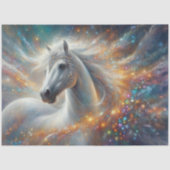 Starry White Horse Fantasy Craft Decoupage Tissuepapier (Voorkant)