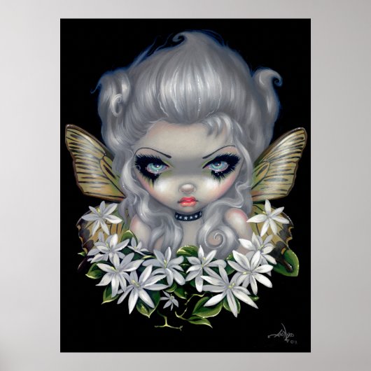 Starry Wild Jasmine Fairy ART PRINT gothic fantasy (Voorkant)