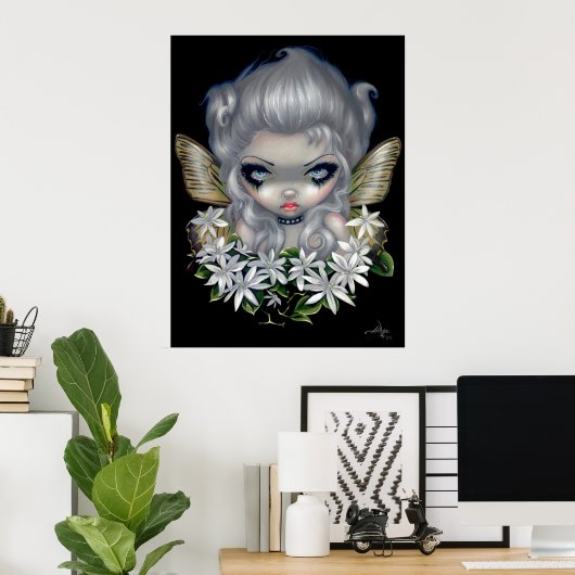 Starry Wild Jasmine Fairy ART PRINT gothic fantasy (Thuiskantoor)