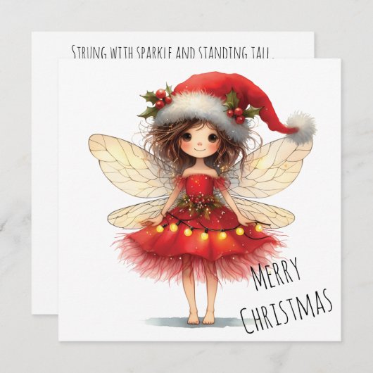 Starry Winged Fairy Holiday Card (Voorkant / Achterkant)