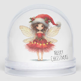Starry Winged Fairy Holiday Card Sneeuwbol