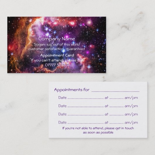 Starry Wingtip van juwelen Visitekaartje (Voorkant / Achterkant)