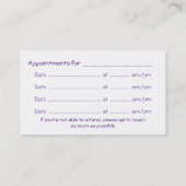 Starry Wingtip van juwelen Visitekaartje (Achterkant)