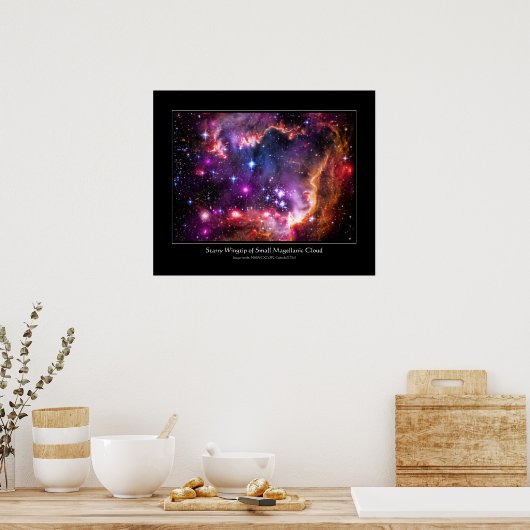 Starry Wingtip van Small Magellanic Cloud Poster (Keuken)