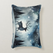 Starry Winter Night Deer Accent Kussen (Voorkant(Verticaal))