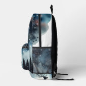 Starry Winter Night Deer  Bedrukte Rugzak (Rechts)