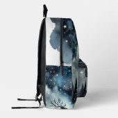 Starry Winter Night Deer  Bedrukte Rugzak (Links)