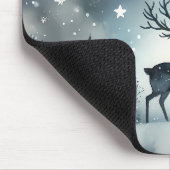 Starry Winter Night Deer Muismat (Hoek)