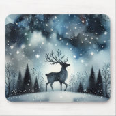Starry Winter Night Deer Muismat (Voorkant)