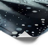 Starry Winter Night Deer  Perfect Poster (Hoek)