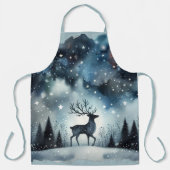 Starry Winter Night Deer Schort (Voorkant)