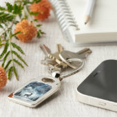 Starry Winter Night Deer Sleutelhanger (Zijkant)