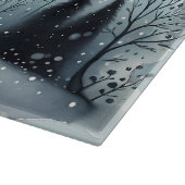 Starry Winter Night Deer Snijplank (Hoek)