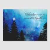 Starry Winter Night w/Stars, Pine & Kersttekst (Voorkant)