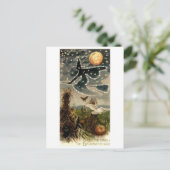 Starry Witch op Broomstick Briefkaart (Staand voorkant)