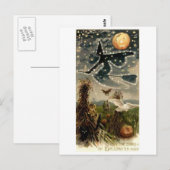 Starry Witch op Broomstick Briefkaart (Voorkant / Achterkant)