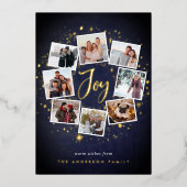 Starry Wreath | Fotocollage Folie Feestdagenkaart (Voorkant)