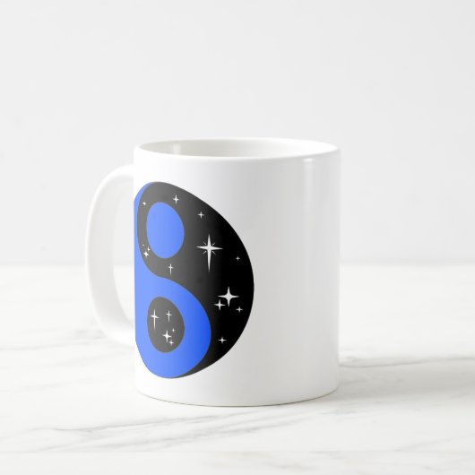 " Starry Ying Yang Symbool " Koffiemok (Voorkant links)