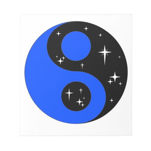 " Starry Ying Yang Symbool " Notitieblok (Voorkant)
