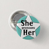 Starry ze haar woordvoerders ronde button 3,2 cm (Voorkant /achterkant)