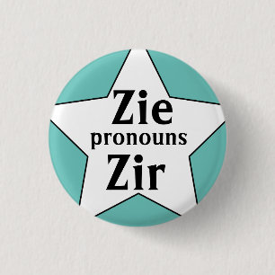 Starry Zie Zir Pronouns Ronde Button 3,2 Cm