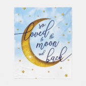 Starry zo geliefd naar de maan en terug fleece deken (Voorkant)