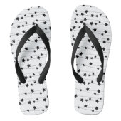 Starry zwart en wit teenslippers (Voetbed)