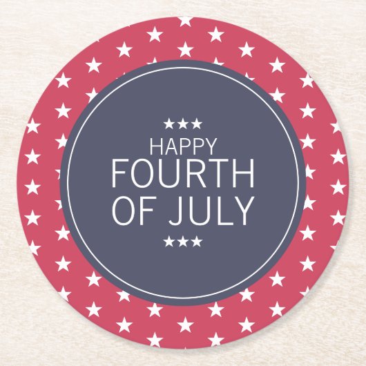 Stars 4e juli Onafhankelijkheidsdag Onderzetters (Voorkant)