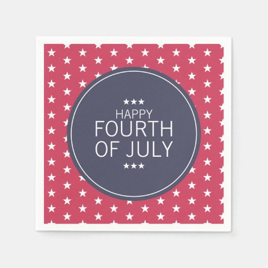 Stars 4e juli Onafhankelijkheidsdag Papier Napkins Servet (Voorkant)